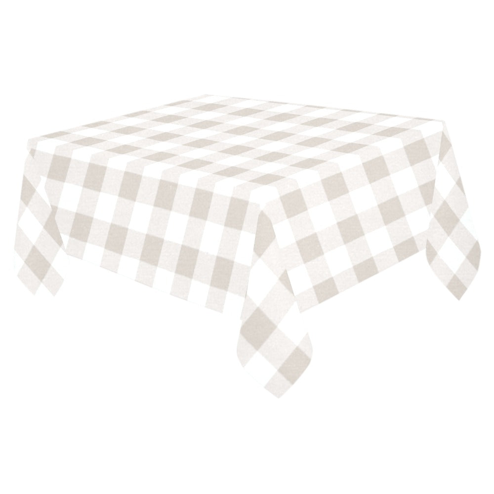 Buffalo Plaid Tablecloth, Tartan Check Off White Beige Linen Rectangle Home Decor Decoration Cloth Table Cover Cotton Dining Room Party Starcove Fashion