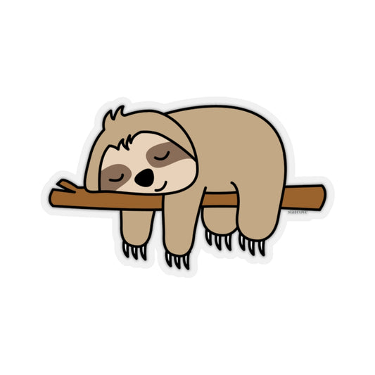 Sleepy Sloth Sticker, Animal Laptop Decal Vinyl Cute Waterbottle Tumbler Car Waterproof Bumper Aesthetic Die Cut Wall Mural Starcove Fashion