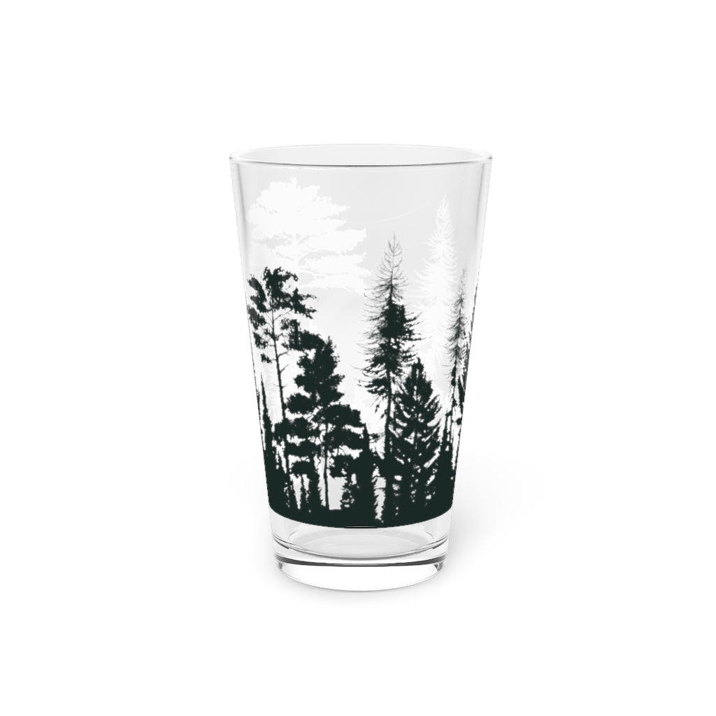 Pine Tree Forest Pint Glass (16oz), Nature Beer Mug Forest IPA Glassware Lover Birthday Gift for Him Starcove Fashion