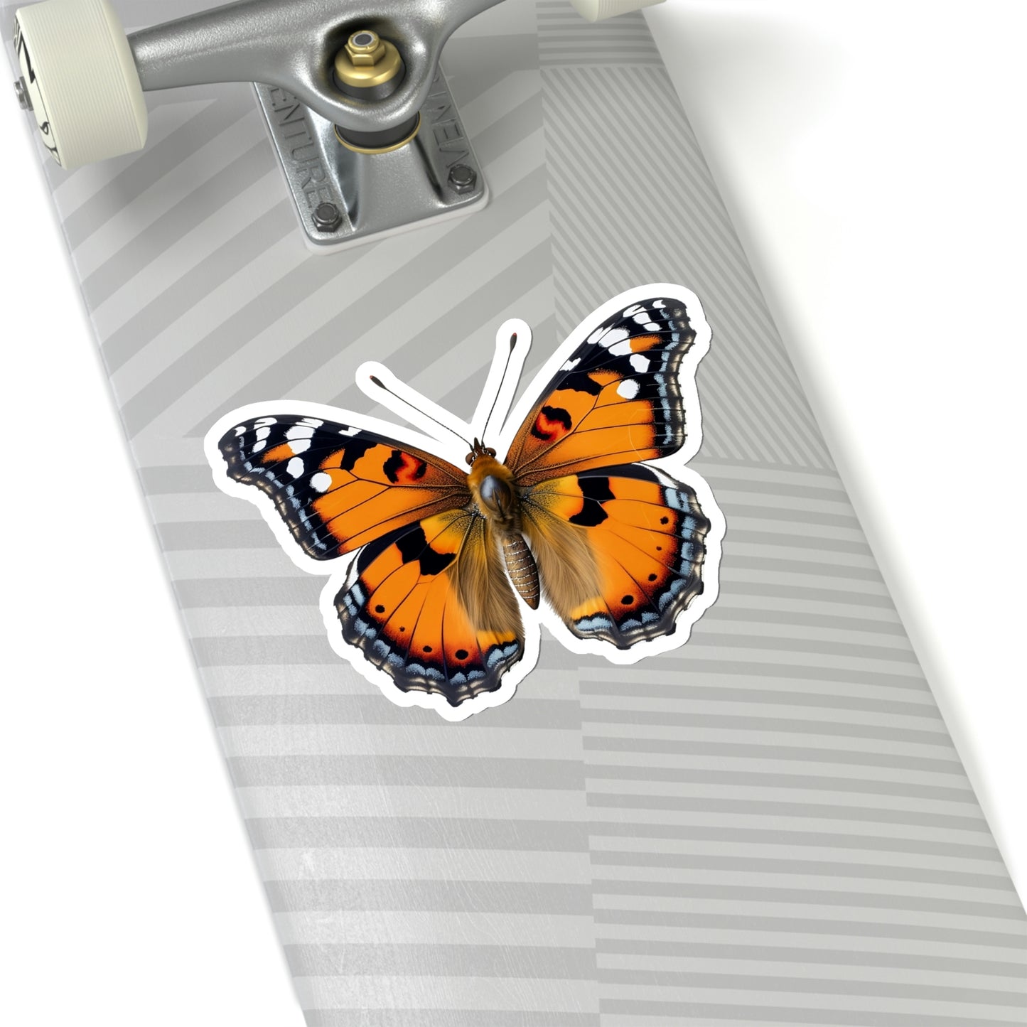 Painted Lady Butterfly Sticker, Animal Art Laptop Decal Vinyl Cute Waterbottle Tumbler Car Waterproof Bumper Aesthetic Wall Clear