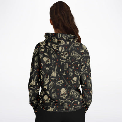 Heavy Metal Hoodie, 80s Classic Rock Band Punk Music Skull Pullover Men Women Adult Graphic Hooded Sweatshirt Pockets Starcove Fashion