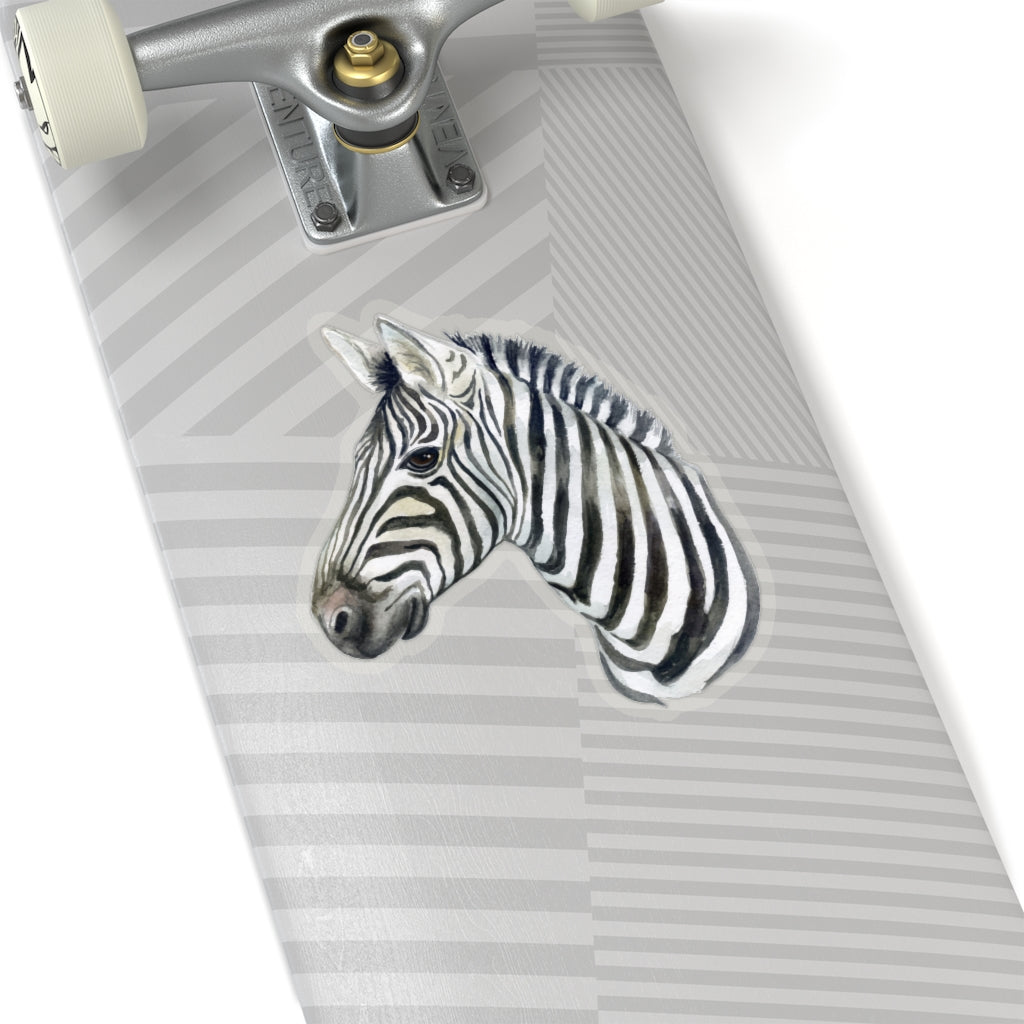 Zebra Sticker, Animal Horse Watercolor Art Laptop Decal Vinyl Cute Waterbottle Car Waterproof Bumper Aesthetic Die Cut Wall Mural Starcove Fashion