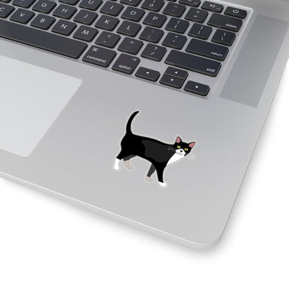 Tuxedo Cat Sticker, Black White Cat Lover Laptop Decal Vinyl Cute Waterbottle Tumbler Car Waterproof Die Cut Wall Mural Starcove Fashion