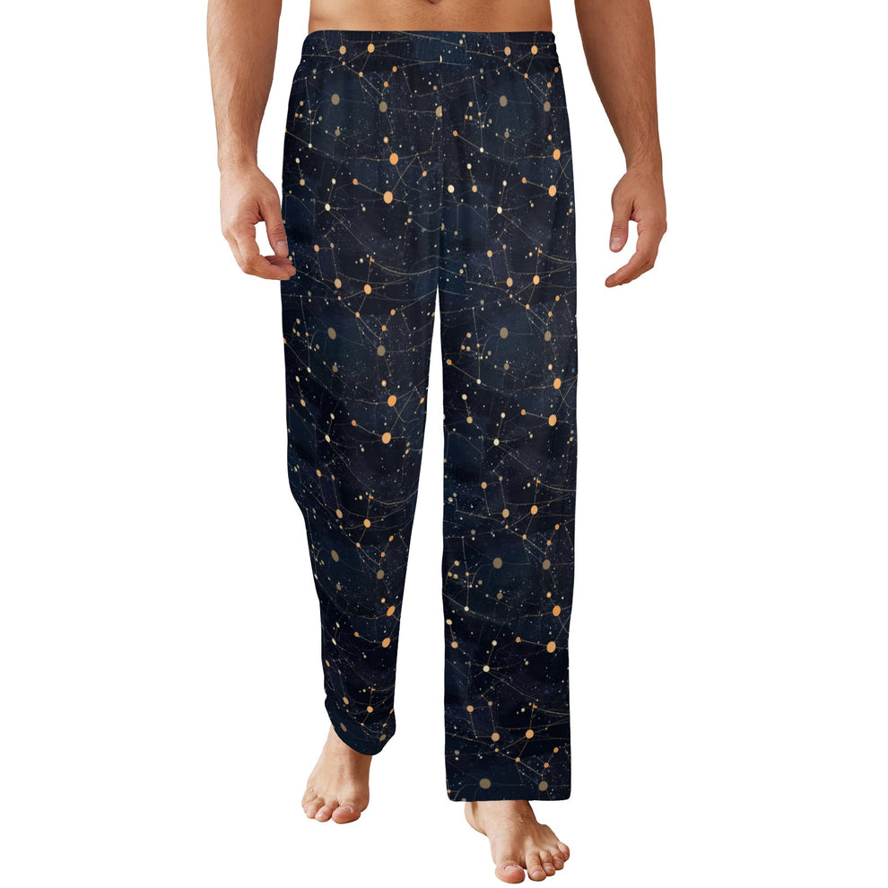 Constellation Men Pajamas Pants, Universe Cosmos Galaxy Space Dark Sat ...