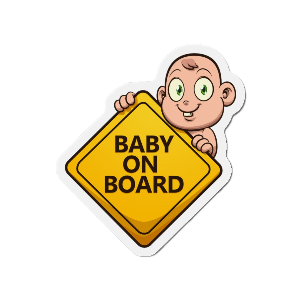 Baby On Board Magnet, Car Vehicle Auto Die Cut Sign Cute Inspirational Weatherproof Fridge Locker Baby Shower Gift Starcove Fashion