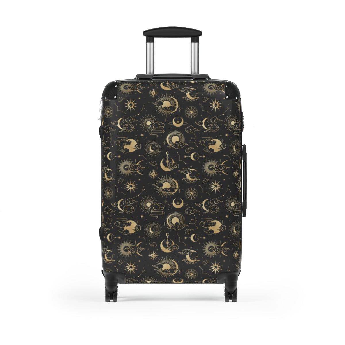 Moon Sun Suitcase Luggage, Constellation Celestial Carry On Cabin Travel Small Large Set Rolling Spinner Designer Hard Shell Wheels Case Starcove Fashion