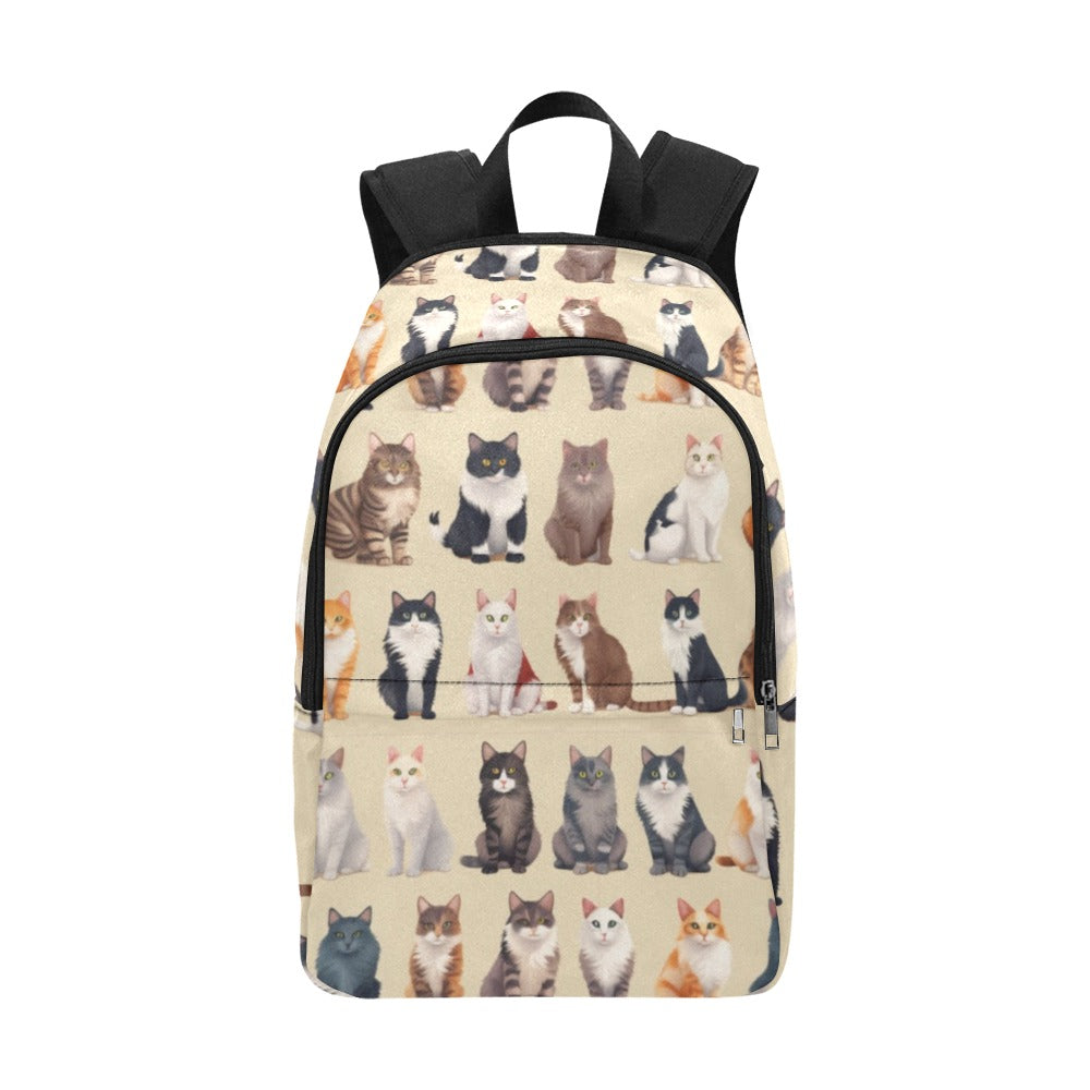 Cats Breeds Backpack, Cute Kittens Women Kids Girls Teens Gift Him Her School College Cool Waterproof Laptop Men Aesthetic Bag