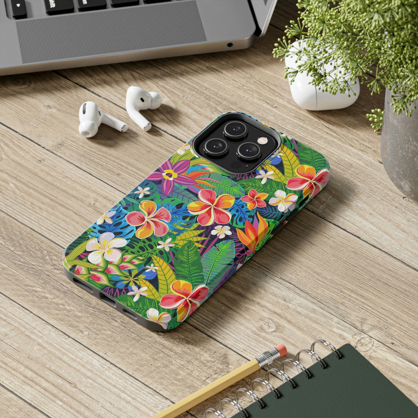 Tropical Flowers iPhone 14 13 Pro Max Tough Case Mate, Cute Aesthetic Iphone 12 11 Mini SE  X XR XS 8 Plus 7 6 Phone Cover Gift Starcove Fashion