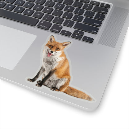 Red Fox Sticker, Animal Vulpes Cute Vinyl Decal Phone Transparent Clear Small Large Cool Art Computer Hydro Flask Starcove Fashion