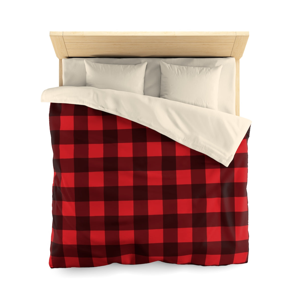 Buffalo Plaid Duvet Cover, Red Black Check Lumberjack Microfiber Full Queen Twin Bed Cover Home Bedding Starcove Fashion