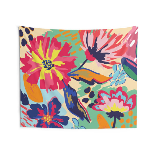 Floral Art Tapestry, Nature Colorful Flowers Landscape Indoor Wall Art Hanging Tapestries Large Small Decor Home Dorm Room Gift Starcove Fashion