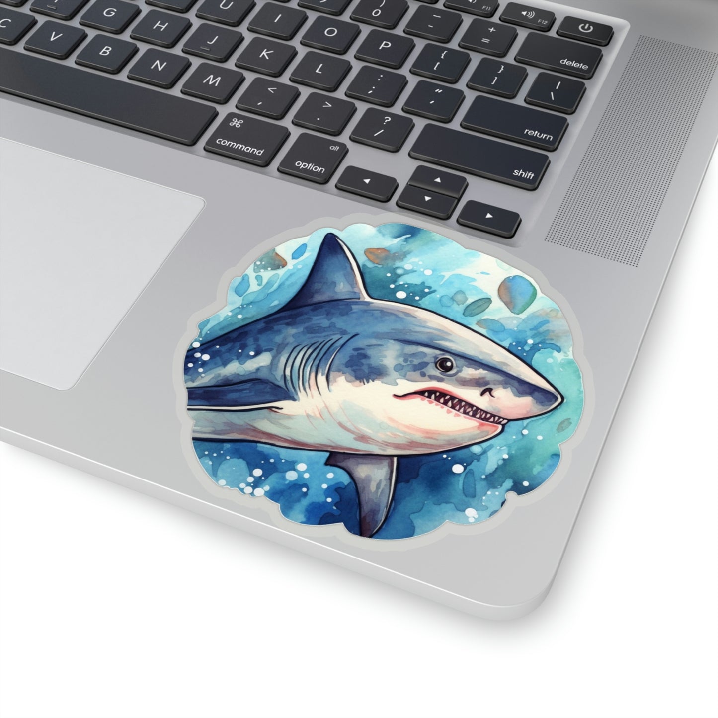 Great White Shark Sticker, Ocean Laptop Decal Vinyl Cute Waterbottle Tumbler Car Waterproof Bumper Aesthetic Die Cut Wall Mural Starcove Fashion