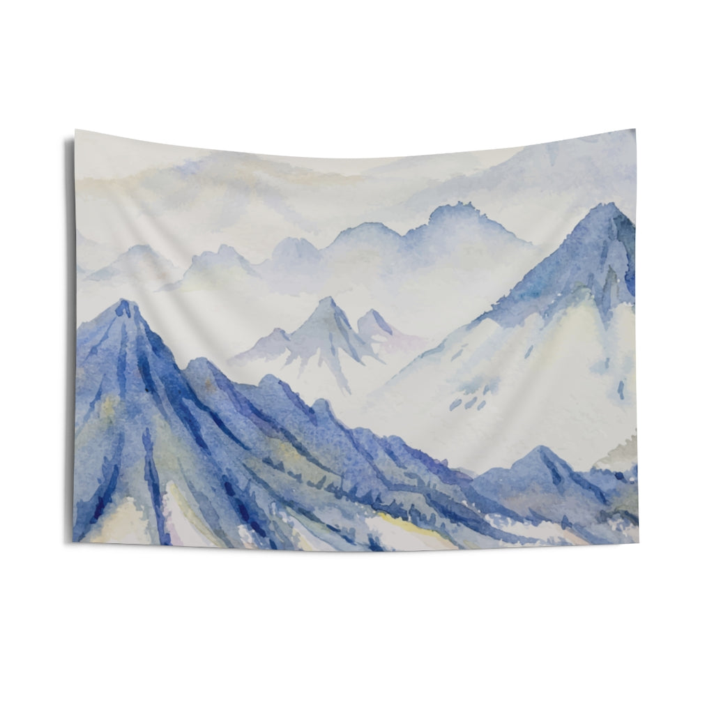 Snowy Mountain Tapestry, Tops Watercolor Landscape Indoor Wall Aesthetic Art Hanging Large Small Home College Dorm Gift Starcove Fashion