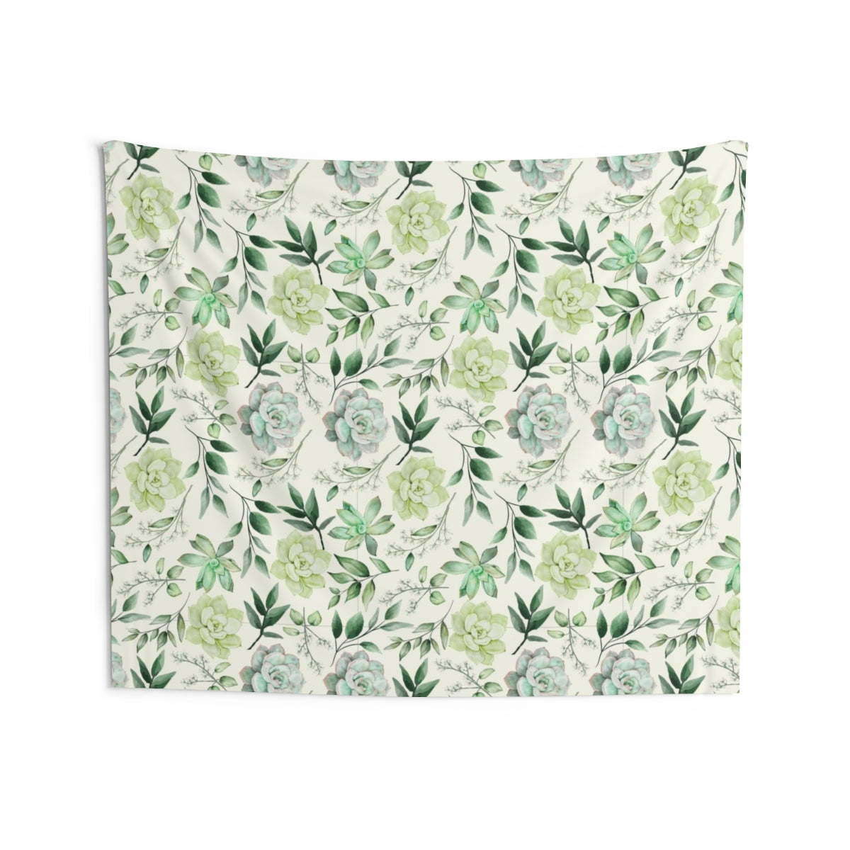 Succulent Tapestry, Watercolor Cactus Green Botanical Wall Art Hanging Landscape Vertical Aesthetic  Large Small Decor College Dorm Starcove Fashion