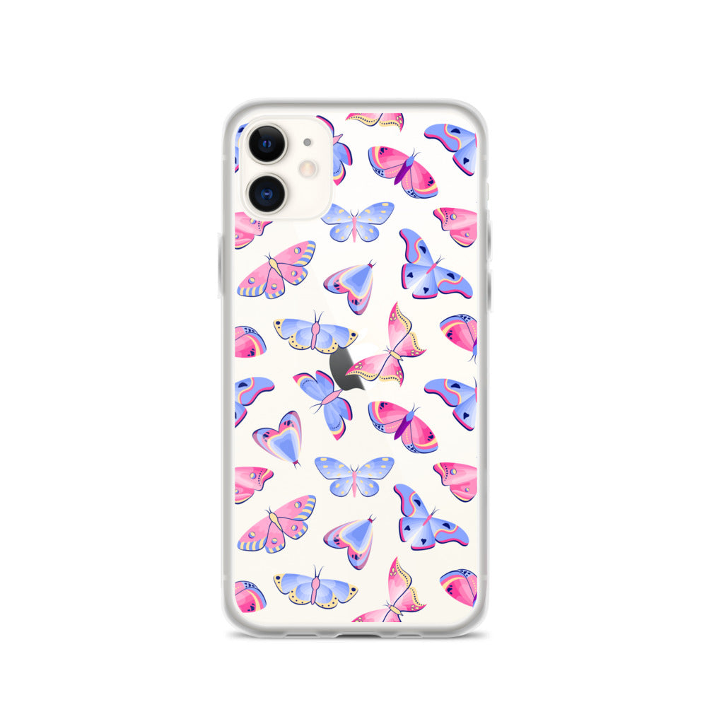 Butterfly Clear iPhone 16 15 14 13 12 Pro Max Case, Blue Pink Print Cu – Starcove Fashion Butterfly Clear iPhone 16 15 14 13 12 Pro Max Case, Blue Pink Print Cu – Starcove Fashion