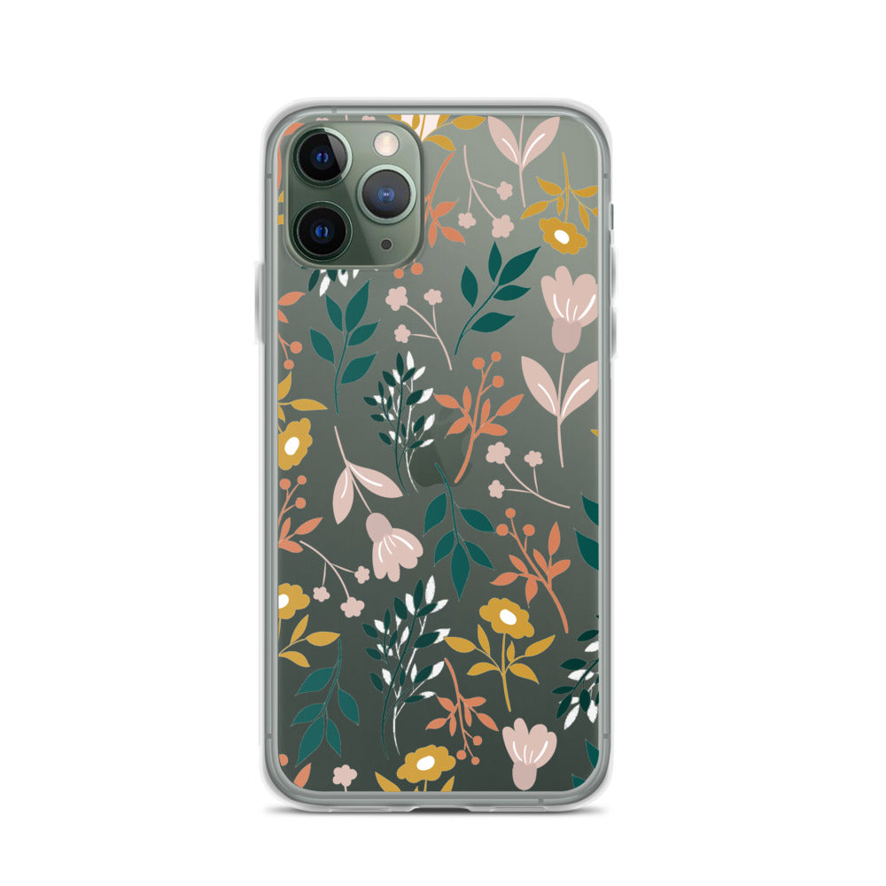 Botanical Leaves Clear iPhone 13 12 Pro Max Case, Plants Print Cute Gift Aesthetic iPhone 11 Mini SE 2020 XS Max XR X 8 7 Plus Transparent Starcove Fashion