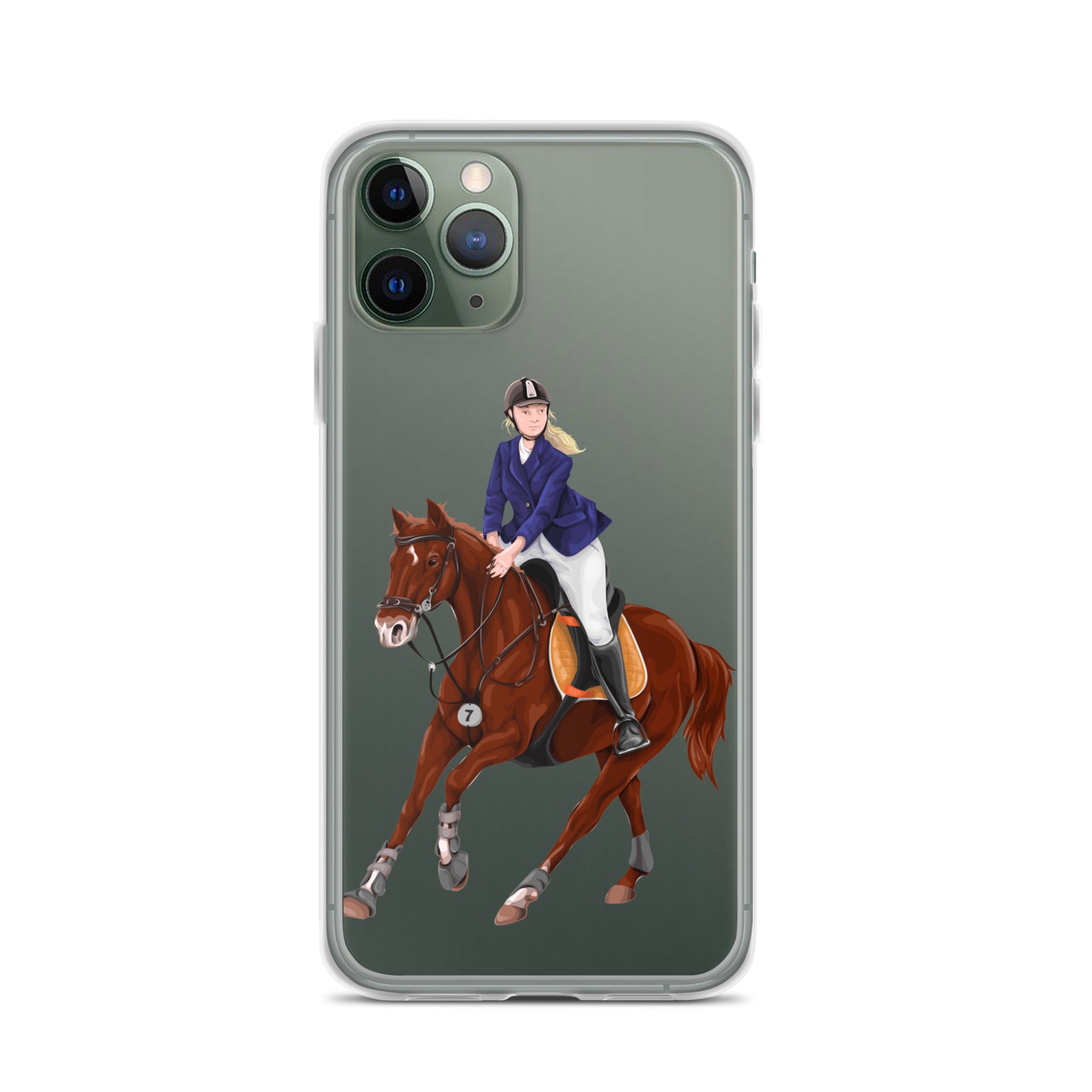 Horse iPhone 13 12 Pro Max Case, Clear Girl Riding Equestrian Print Cute Gift, iPhone 11 Mini SE 2020 XS Max XR X 7 Plus 8 Starcove Fashion
