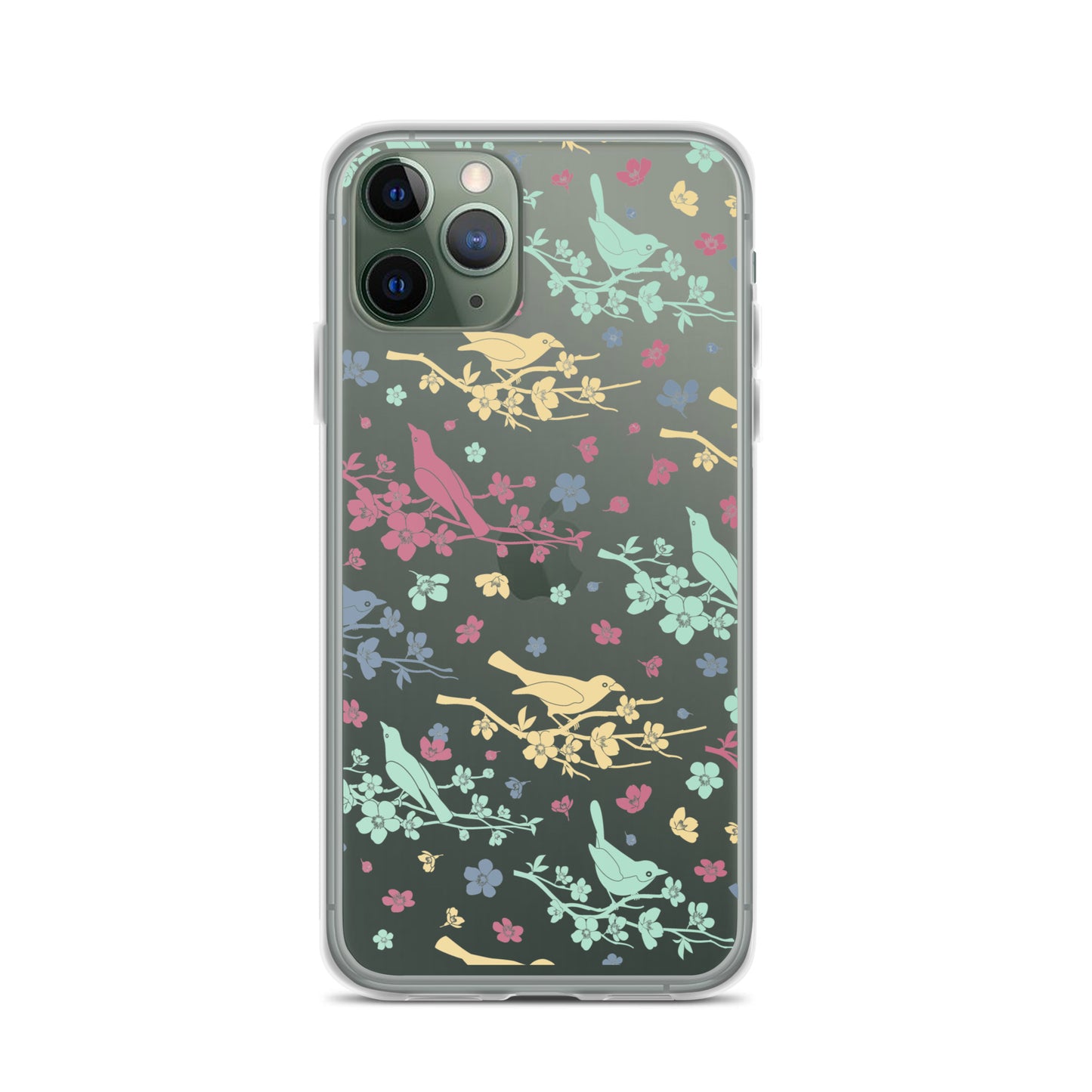 Birds Trees Clear iPhone 14 Pro Max Case, Print Cute Gift Aesthetic iPhone 13 12 11 Mini SE XS Max XR X 8 7 Plus Transparent