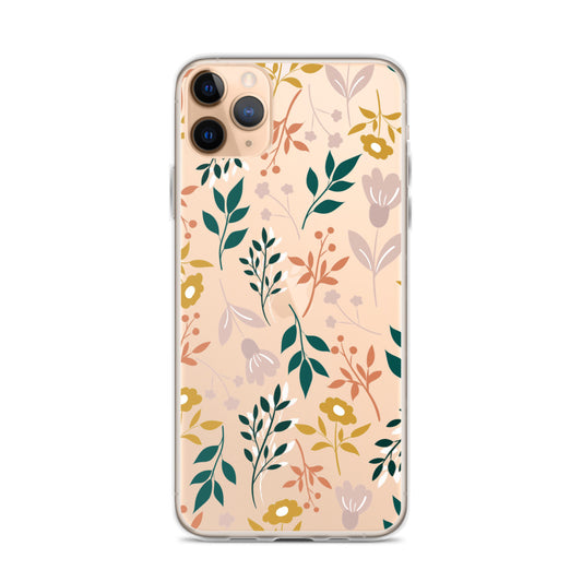 Botanical Leaves Clear iPhone 14 13 12 Pro Max Case, Plants Print Cute Aesthetic iPhone 11 Mini SE 2020 XS Max XR X 8 7 Plus Transparent Starcove Fashion