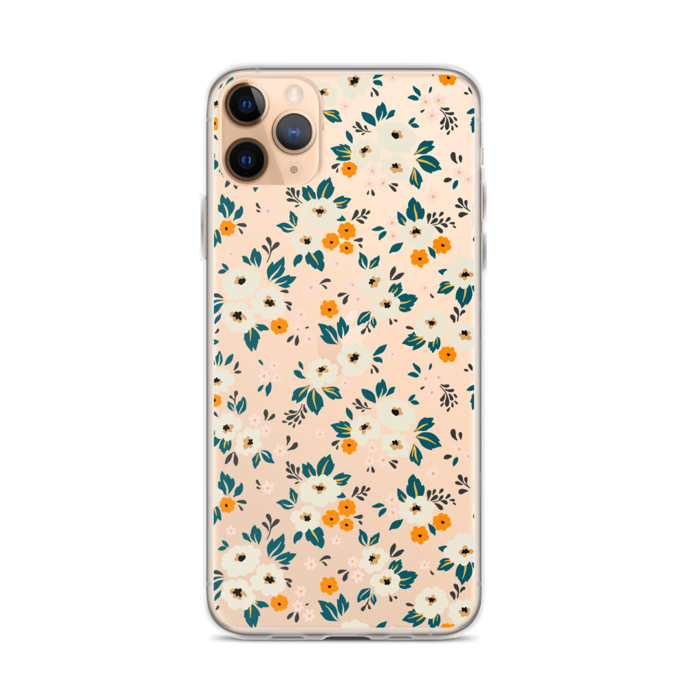 Small Flower Pattern Clear iPhone 13 12 Pro Max Case, Floral Print Cute Gift Aesthetic iPhone 11 Mini SE 2020 XS Max XR X 8 7 Plus Transparent Starcove Fashion