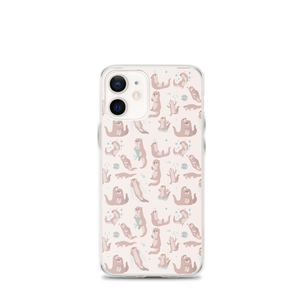 Sea Otter iPhone 14 13 12 Pro Max Case, Animal Pastel Pink Cell Phone Cute Cool Gifts Print iPhone 11 Mini SE 2020 XS XR X 7 8 Starcove Fashion