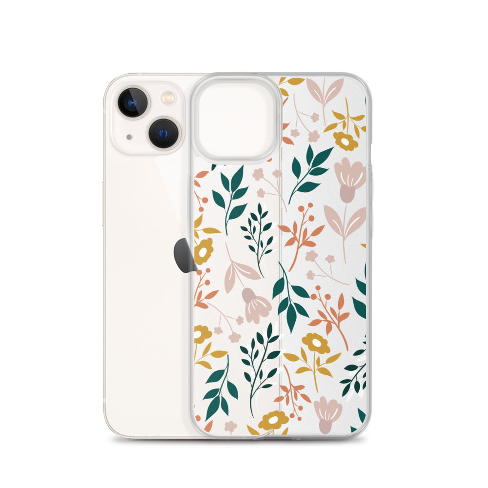 Botanical Leaves Clear iPhone 13 12 Pro Max Case, Plants Print Cute Gift Aesthetic iPhone 11 Mini SE 2020 XS Max XR X 8 7 Plus Transparent Starcove Fashion