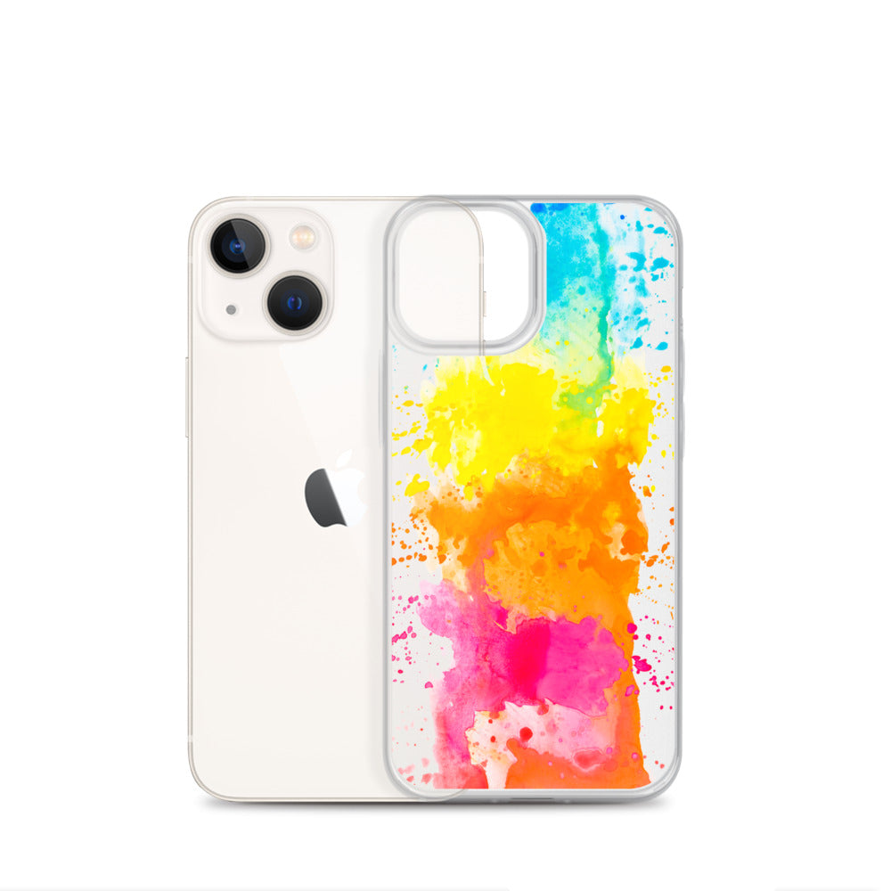 Colorful Paint Splatter iPhone 13 12 Pro Max Clear Case Art Print Cute Gift, Aesthetic iPhone 11 Mini SE 2020 XS Max XR X 7 Plus 8 Cell Phone Starcove Fashion