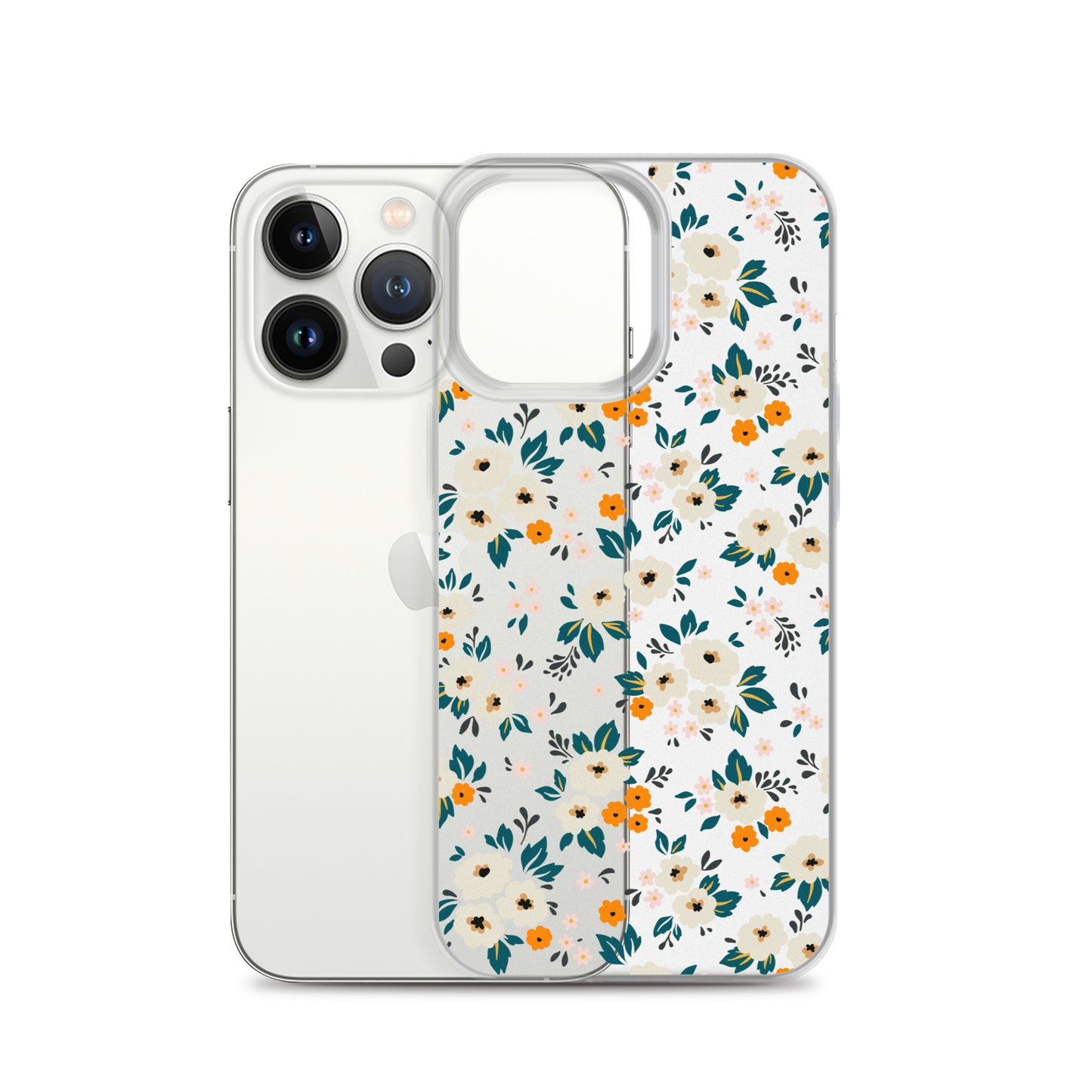 Small Flower Pattern Clear iPhone 13 12 Pro Max Case, Floral Print Cute Gift Aesthetic iPhone 11 Mini SE 2020 XS Max XR X 8 7 Plus Transparent Starcove Fashion