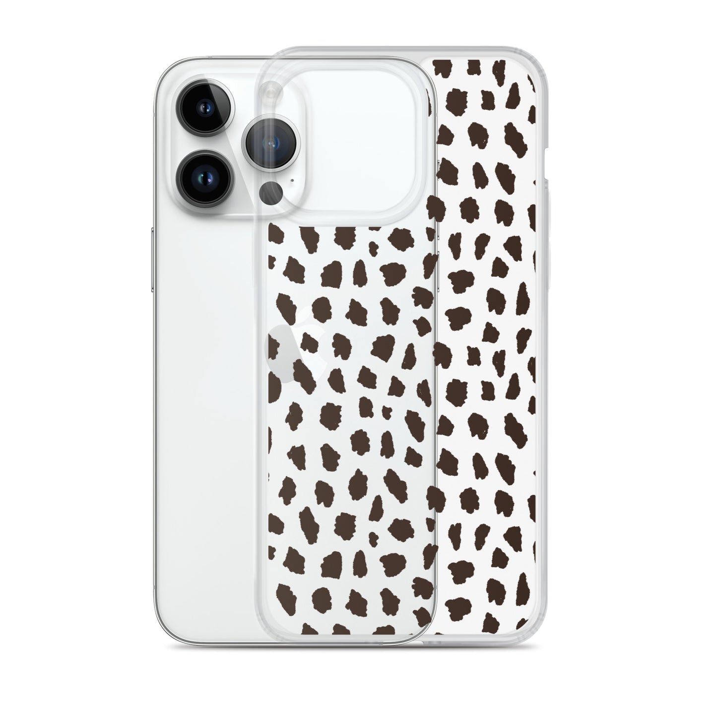 Cheetah Pattern Clear iPhone 14 13 12 Pro Max Case, Animal Print Cute Aesthetic iPhone 11 Mini SE 2020 XS Max XR X 8 7 Plus Transparent
