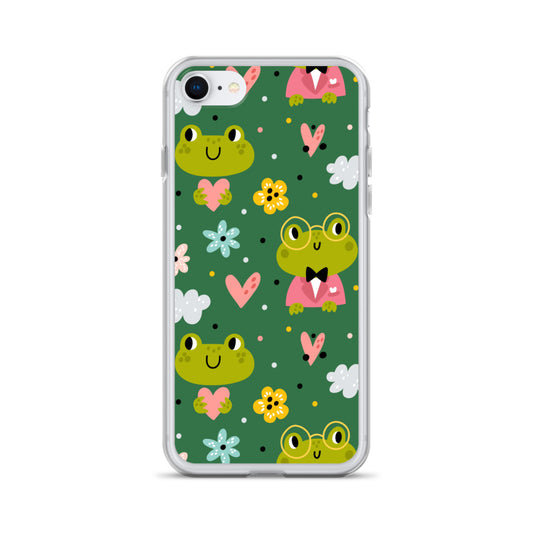 Frog Phone Case, iPhone 13 Pro Max Print Cute Kawaii Green Aesthetic iPhone 12 11 Mini SE XS Max XR X 8 7 Plus Cell Cover Starcove Fashion