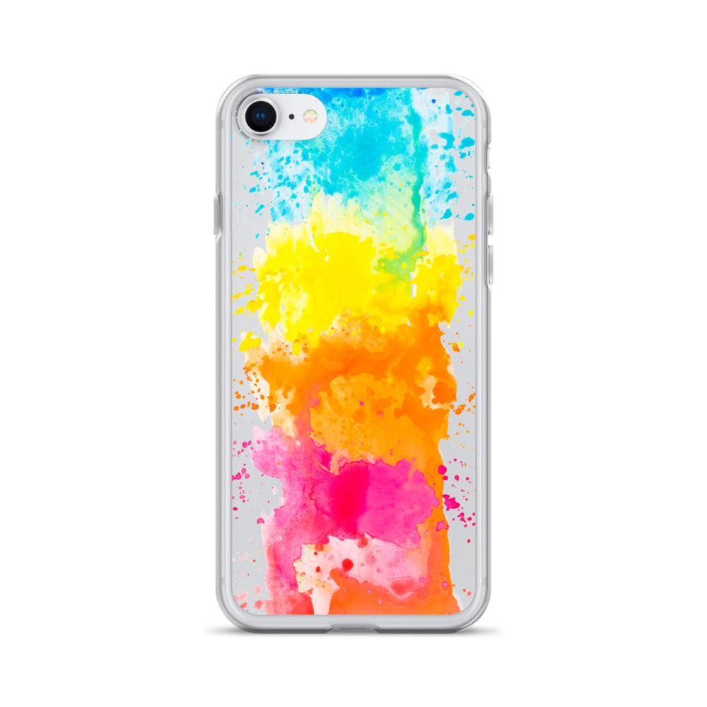 Colorful Paint Splatter iPhone 13 12 Pro Max Clear Case Art Print Cute Gift, Aesthetic iPhone 11 Mini SE 2020 XS Max XR X 7 Plus 8 Cell Phone Starcove Fashion