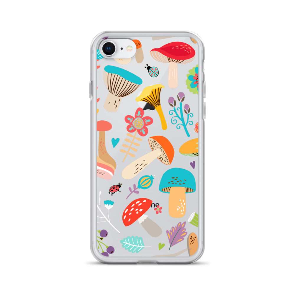 Mushroom Clear iPhone 14 13 12 Pro Max Case, Print Cute Gift Aesthetic iPhone 11 Mini SE 2020 XS Max XR X 8 7 Plus Transparent Cover Starcove Fashion