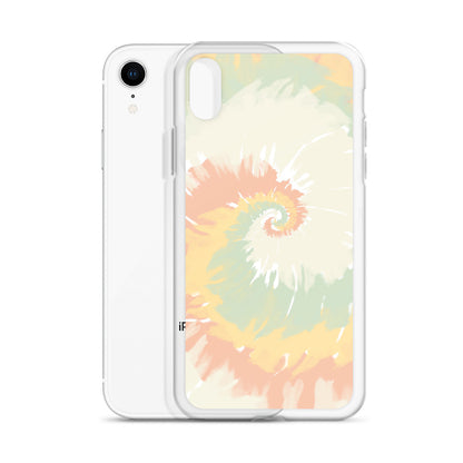 Pastel Tie Dye iPhone 13 12 Pro Max Case, Spiral Print Cute Gift Aesthetic iPhone 11 Mini SE 2020 XS Max XR X 8 7 Plus Cell Phone Cover Starcove Fashion