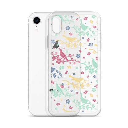 Birds Trees Clear iPhone 14 Pro Max Case, Print Cute Gift Aesthetic iPhone 13 12 11 Mini SE XS Max XR X 8 7 Plus Transparent