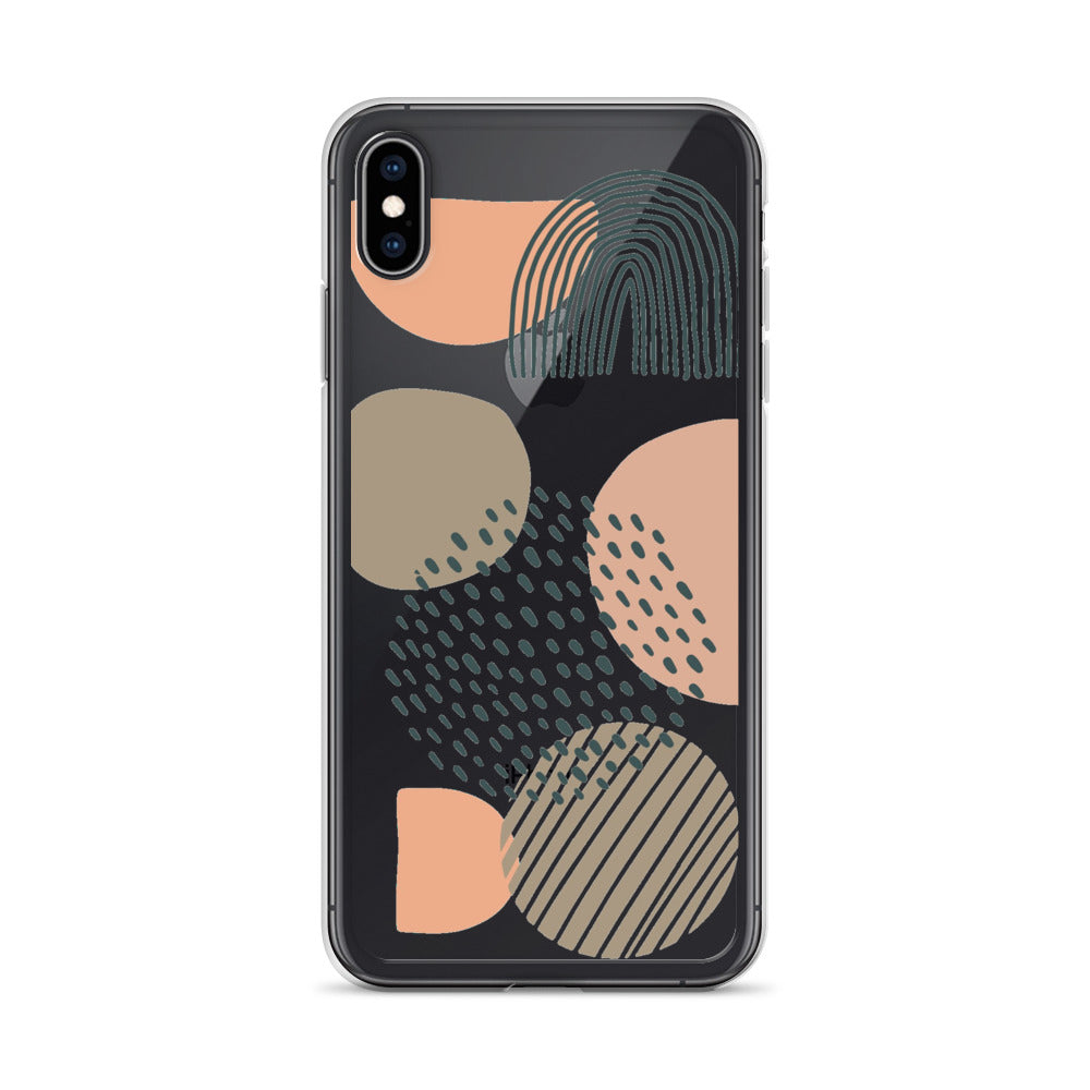Abstract Shapes Clear iPhone 13 12 Pro Max Case, Modern Art Print Cute Gift Aesthetic iPhone 11 Mini SE 2020 XS Max XR X 8 7 Plus Transparent Starcove Fashion