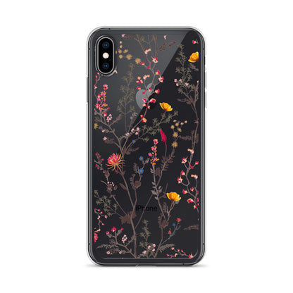 Botanical Wild Flowers Clear iPhone 13 12 Pro Max Case, Bird Print Cute Gift Aesthetic iPhone 11 Mini SE 2020 XS Max XR X 8 7 Plus Phone Starcove Fashion