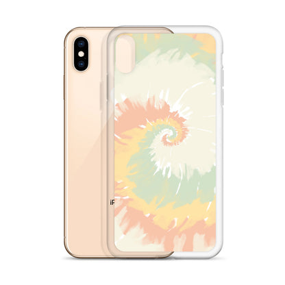Pastel Tie Dye iPhone 13 12 Pro Max Case, Spiral Print Cute Gift Aesthetic iPhone 11 Mini SE 2020 XS Max XR X 8 7 Plus Cell Phone Cover Starcove Fashion