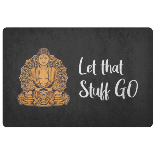 Let that Stuff Go Doormat, Buddha Yoga Buddhist Front Door Welcome Mat Unique Quote Funny New Home Housewarming Gifts Starcove Fashion