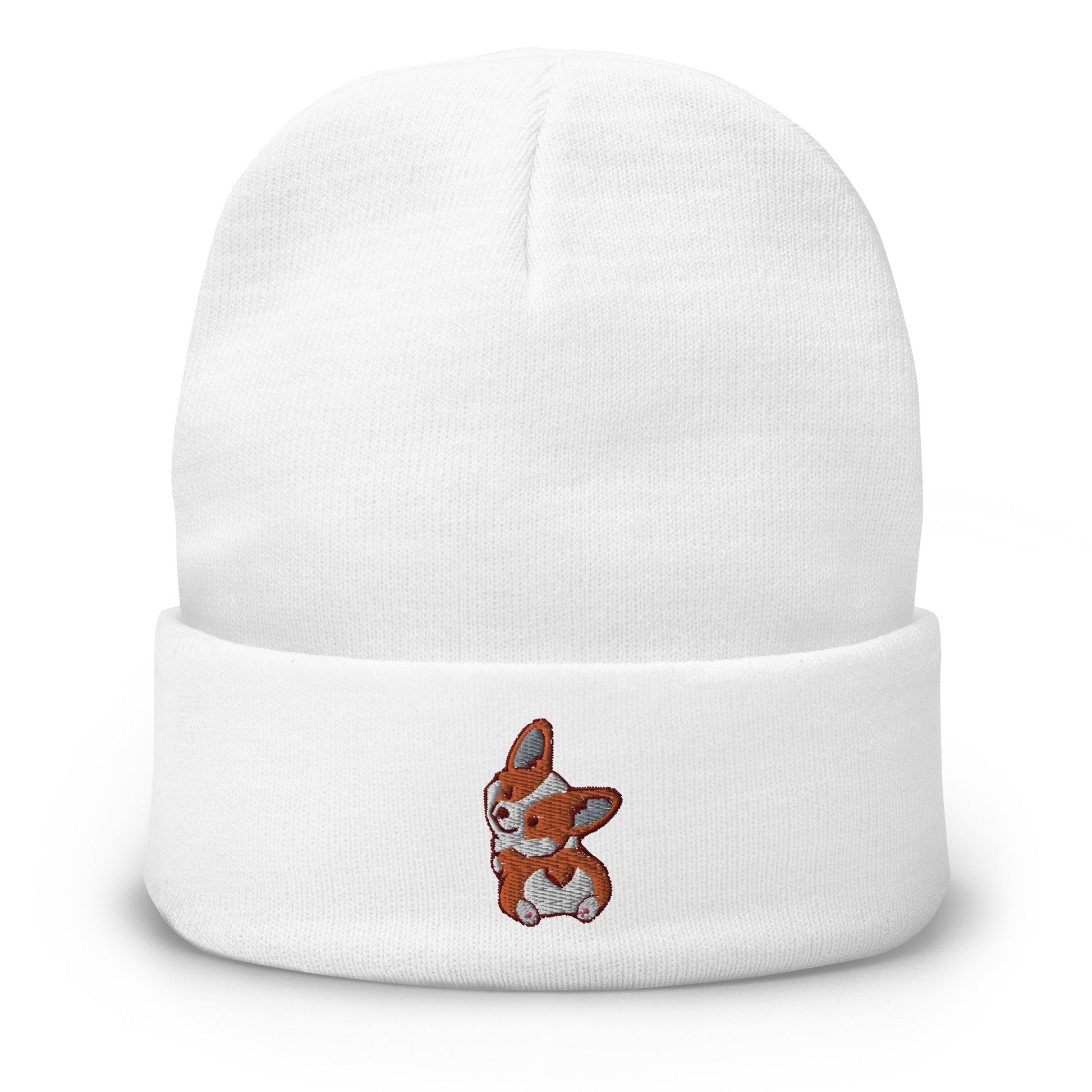 Corgi Butt Embroidered  Beanie, Puppy Dog Embroidery Cotton Party Men Women Stretchy Winter Adult Aesthetic Cap Hat Starcove Fashion