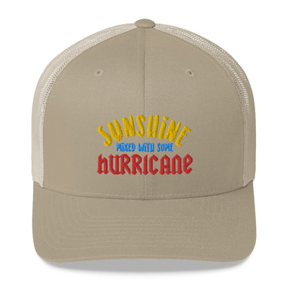 Sunshine Mixed with some Hurricane Hat, Trucker Cap Baseball Dad Mom Trucker Men Women Embroidery Embroidered Hat Starcove Fashion