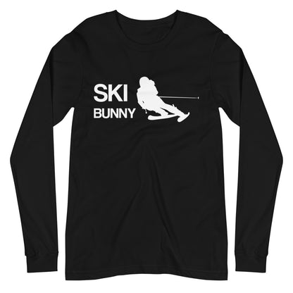 Ski Bunny Long Sleeve Tshirt, Apres Ski Funny Snow Mountain Skiing Skiers Winter Sport Snow Resort Style Tee Starcove Fashion