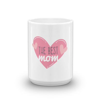 The Best Mom Mug, Love Heart Mothers Day Gift Mama Coffee White Ceramic Unique Tea Mug Dishwasher safe mug Glossy Mug Starcove Fashion