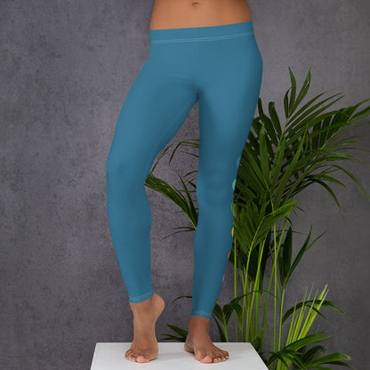 CHAKRA Leggings, Blue Symbols Chakras Yoga Pants Boho Hippie Printed Yoga Pants Cute Print Graphic Workout Running Gym Fun Gift for Her Starcove Fashion