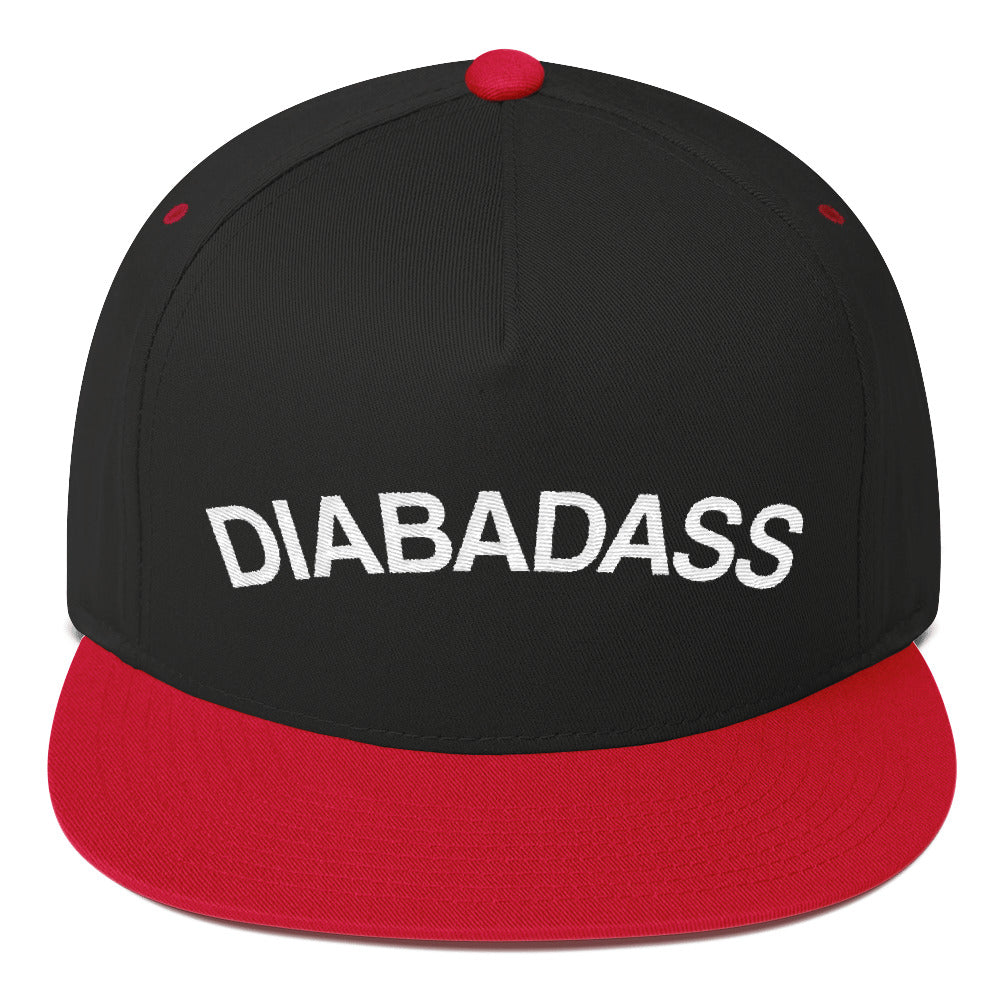 Diabadass Flat Bill Cap, Diabetes Diabetic Type 1 One Awareness, Embroidered Hat, Baseball Trucker Cap Dad Hat, 90s Snapback, 5 five panel Starcove Fashion