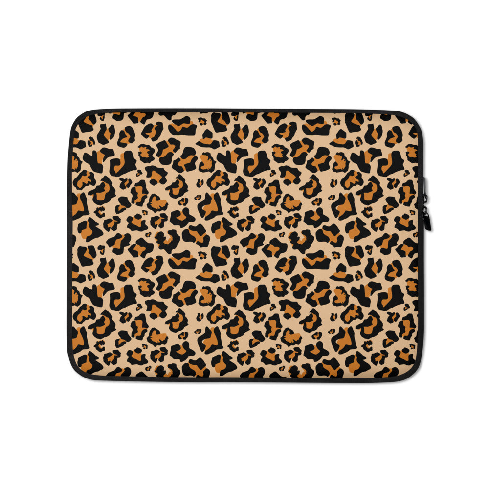 Leopard Print Laptop Sleeve Case, Animal Print Cheetah Surface Cover Macbook Air 13 15 Inch Protective Zipper Bag Starcove Fashion
