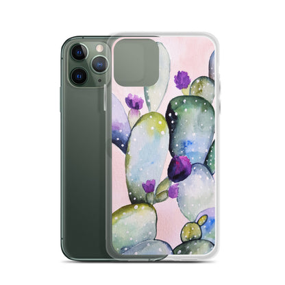 Cactus iPhone 13 12 Pro Max Case, Succulent Phone Pink Blossom Flower Print Gift iPhone 11 Mini SE 2020 XS Max XR X 7 Plus 8 Starcove Fashion