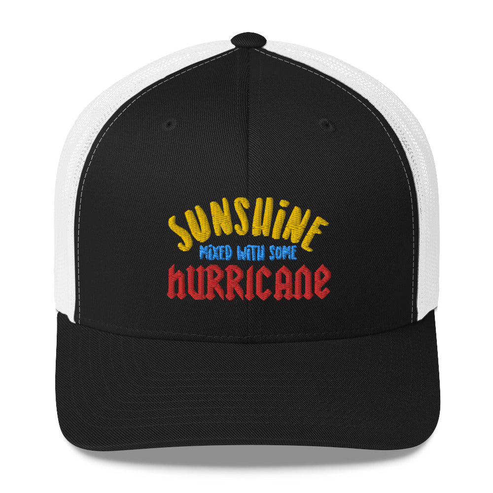 Sunshine Mixed with some Hurricane Hat, Trucker Cap Baseball Dad Mom Trucker Men Women Embroidery Embroidered Hat Starcove Fashion