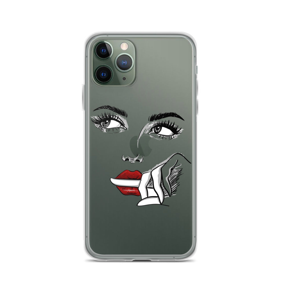 Face Line Art Drawing iPhone 14 13 12 Pro Max Clear Case, Artistic Modern Print Cute Aesthetic iPhone 11 Mini SE XS XR X 7 Plus 8 Cell Phone Starcove Fashion