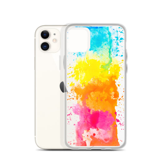 Colorful Paint Splatter iPhone 13 12 Pro Max Clear Case Art Print Cute Gift, Aesthetic iPhone 11 Mini SE 2020 XS Max XR X 7 Plus 8 Cell Phone Starcove Fashion