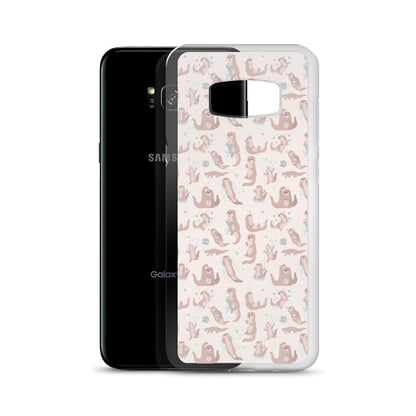 Sea Otter Samsung Galaxy S10 S9 Plus S8 S7 Lite Phone Cover Case, Cute River Ocean Marine Animals Pink Pastel Gift Starcove Fashion